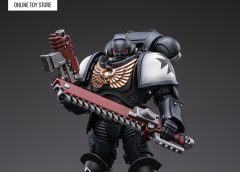 Joytoy Warhammer Space Marines Black Templars Outriders Brother Valtus