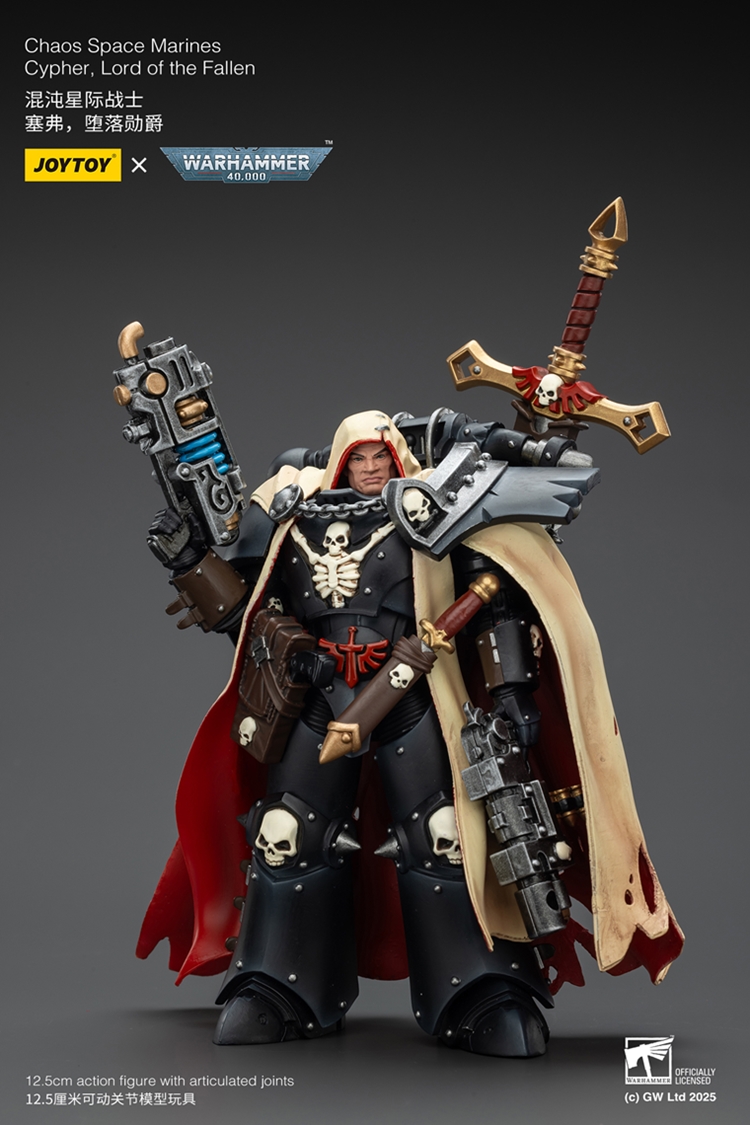 JoyToy JT01826 118 Warhammer 40K Chaos Space Marines Cypher Lord of the Fallen JoyToy JT01826 118 Warhammer 40K Chaos Space Marines Cypher Lord of the Fallen