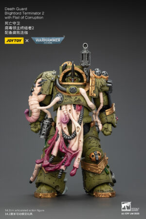 JoyToy JT02878 118 Warhammer40 Death Guard Blightlord Terminator 2 with Flail of Corruption