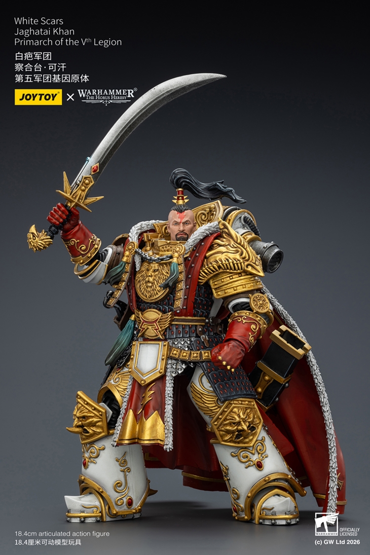 JoyToy JT03363 118 Warhammer The Horus Heresy White Scars Jaghatai Khan Primarch of the Vth Legion JoyToy JT03363 118 Warhammer The Horus Heresy White Scars Jaghatai Khan Primarch of the Vth Legion