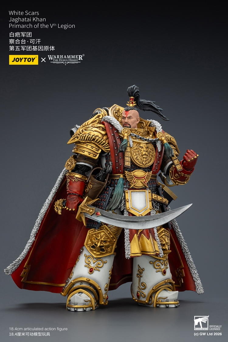 JoyToy JT03363 118 Warhammer The Horus Heresy White Scars Jaghatai Khan Primarch of the Vth Legion JoyToy JT03363 118 Warhammer The Horus Heresy White Scars Jaghatai Khan Primarch of the Vth Legion