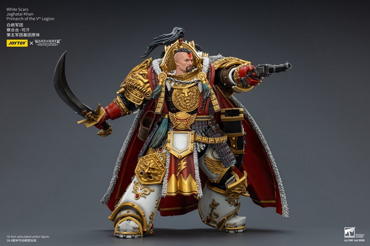 JoyToy JT03363 118 Warhammer The Horus Heresy White Scars Jaghatai Khan Primarch of the Vth Legion JoyToy JT03363 118 Warhammer The Horus Heresy White Scars Jaghatai Khan Primarch of the Vth Legion