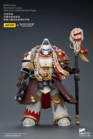 JoyToy JT03585 118 White ScarsStormseer Consulwith Force Staff and Bolt Pistol