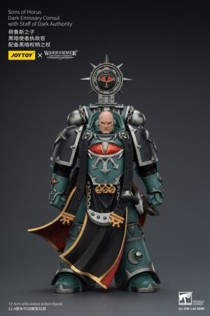 JOYTOY JT03929 118 Warhammer”The Horus Heresy” Sons of Horus Dark Emissary Consul with Staff of Dark Authority