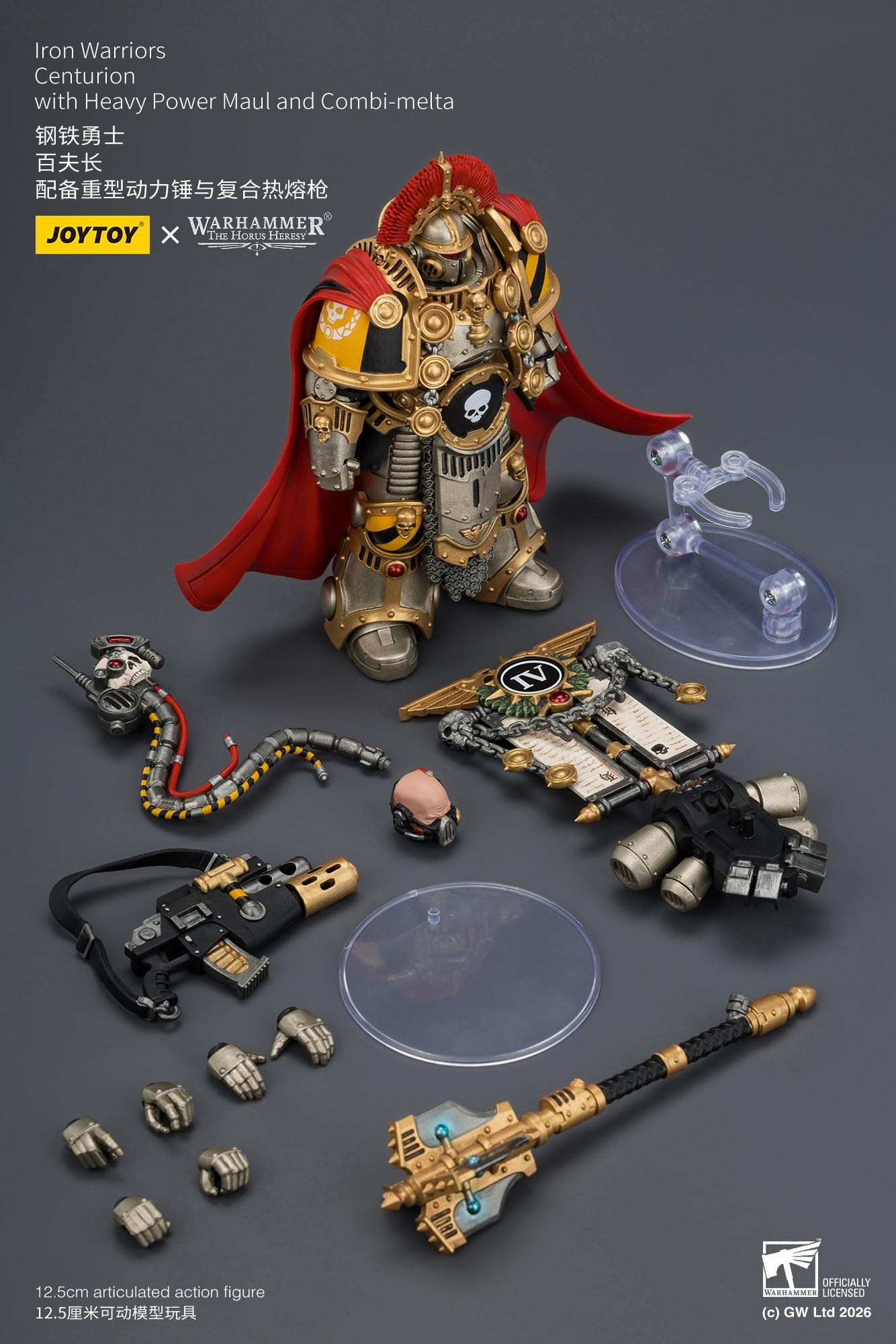 JOYTOY JT04391 118 Warhammer”The Horus Heresy” Iron Warriors Centurion with Heavy Power Maul and Combi-melta JOYTOY JT04391 118 Warhammer”The Horus Heresy” Iron Warriors Centurion with Heavy Power Maul and Combi-melta