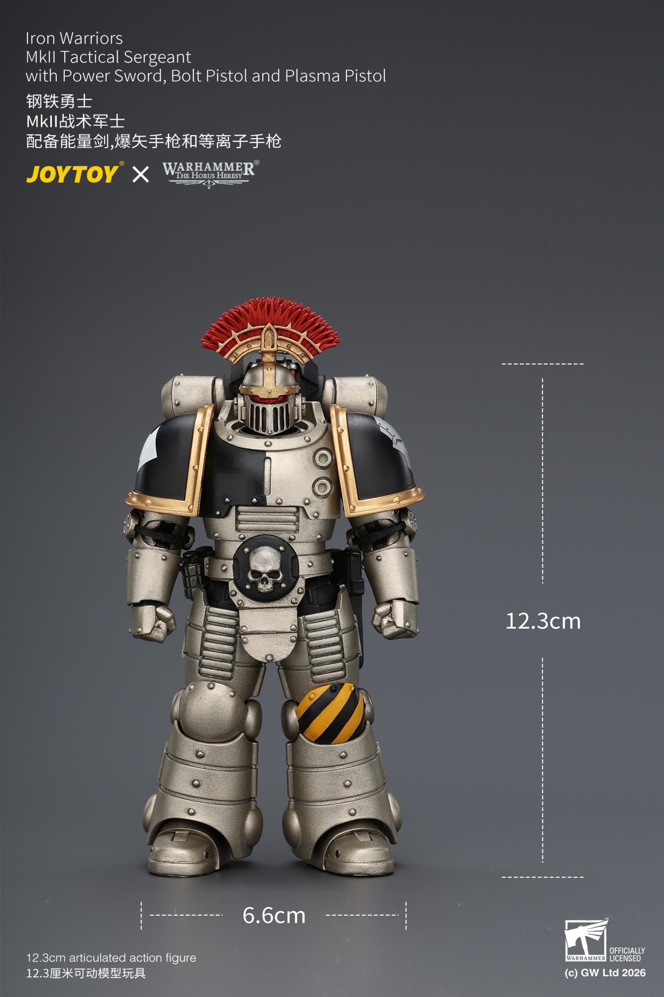 JOYTOY JT04445 1/18 Warhammer “The Horus Heresy” Iron Warriors Mkll Tactical Sergeant with Power Sword, Bolt Pistol and Plasma Pistol JOYTOY JT04445 1/18 Warhammer “The Horus Heresy” Iron Warriors Mkll Tactical Sergeant with Power Sword, Bolt Pistol and Plasma Pistol