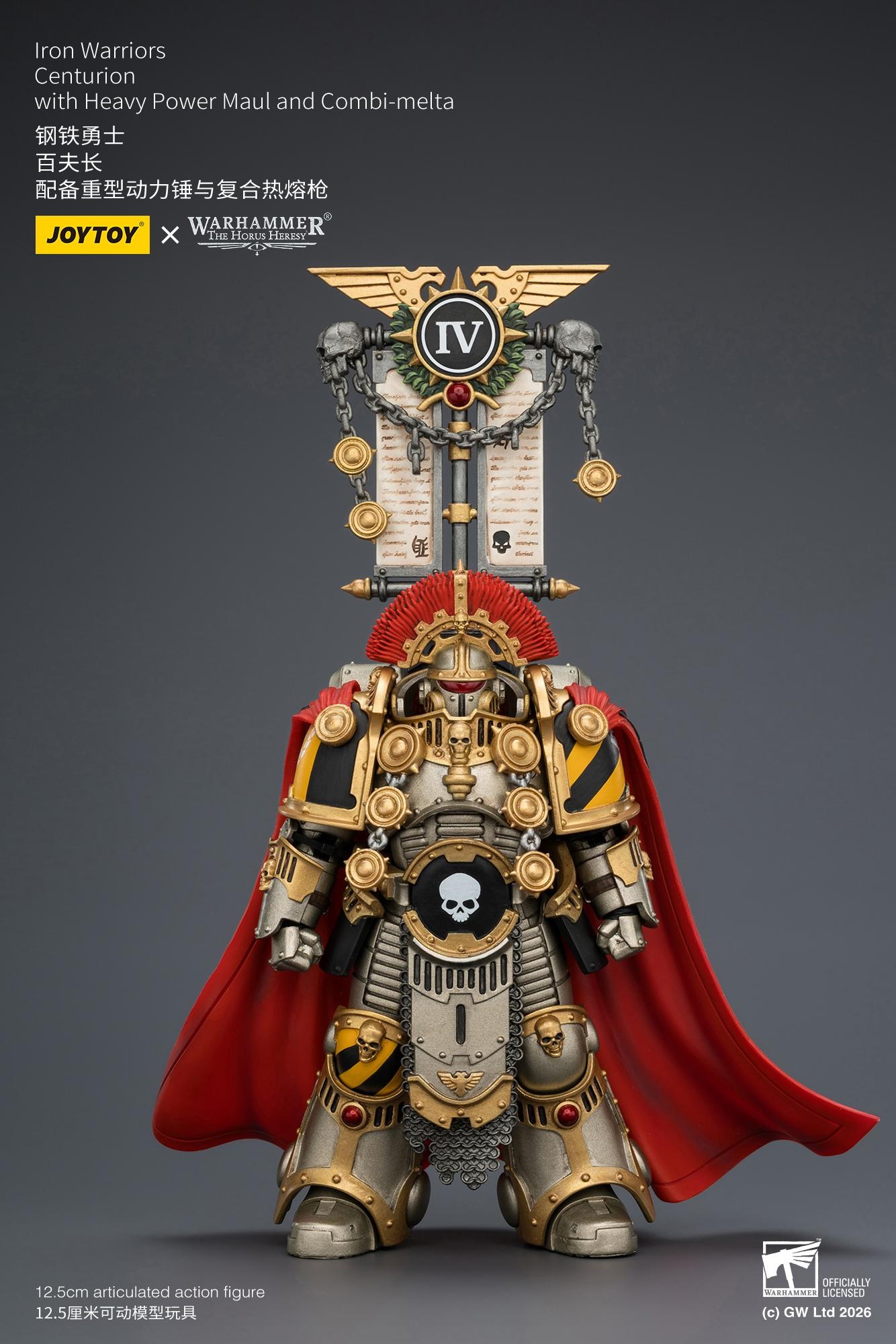 JOYTOY JT04391 118 Warhammer”The Horus Heresy” Iron Warriors Centurion with Heavy Power Maul and Combi-melta JOYTOY JT04391 118 Warhammer”The Horus Heresy” Iron Warriors Centurion with Heavy Power Maul and Combi-melta