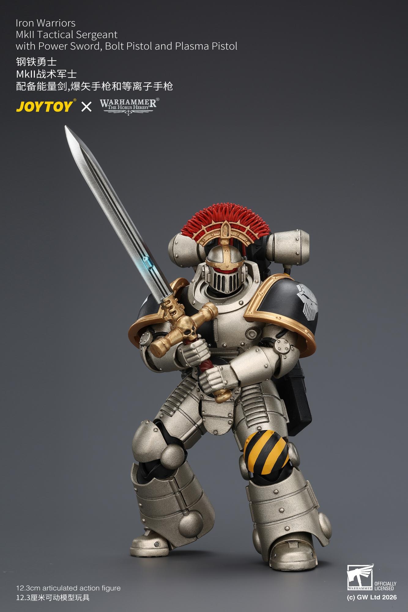 JOYTOY JT04445 1/18 Warhammer “The Horus Heresy” Iron Warriors Mkll Tactical Sergeant with Power Sword, Bolt Pistol and Plasma Pistol JOYTOY JT04445 1/18 Warhammer “The Horus Heresy” Iron Warriors Mkll Tactical Sergeant with Power Sword, Bolt Pistol and Plasma Pistol