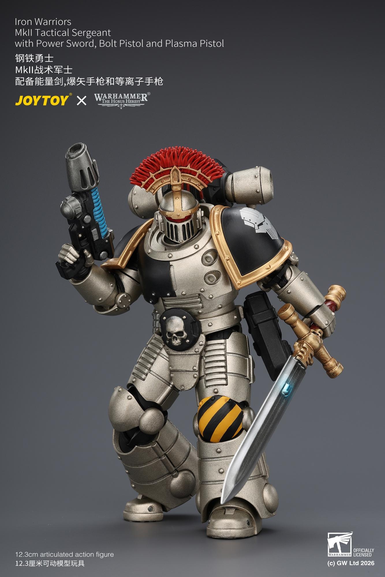 JOYTOY JT04445 1/18 Warhammer “The Horus Heresy” Iron Warriors Mkll Tactical Sergeant with Power Sword, Bolt Pistol and Plasma Pistol JOYTOY JT04445 1/18 Warhammer “The Horus Heresy” Iron Warriors Mkll Tactical Sergeant with Power Sword, Bolt Pistol and Plasma Pistol