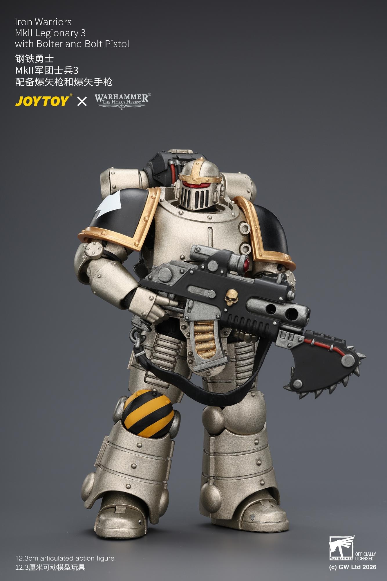 JOYTOY JT04476 118 Warhammer”The Horus Heresy” Iron Warriors MkII Legionary3 with Bolter and Bolt Pistol JOYTOY JT04476 118 Warhammer”The Horus Heresy” Iron Warriors MkII Legionary3 with Bolter and Bolt Pistol