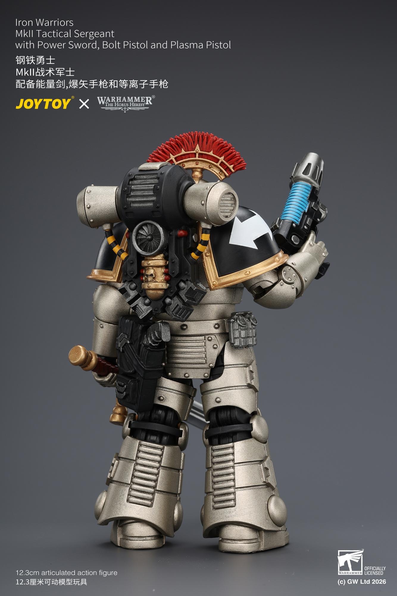 JOYTOY JT04445 1/18 Warhammer “The Horus Heresy” Iron Warriors Mkll Tactical Sergeant with Power Sword, Bolt Pistol and Plasma Pistol JOYTOY JT04445 1/18 Warhammer “The Horus Heresy” Iron Warriors Mkll Tactical Sergeant with Power Sword, Bolt Pistol and Plasma Pistol