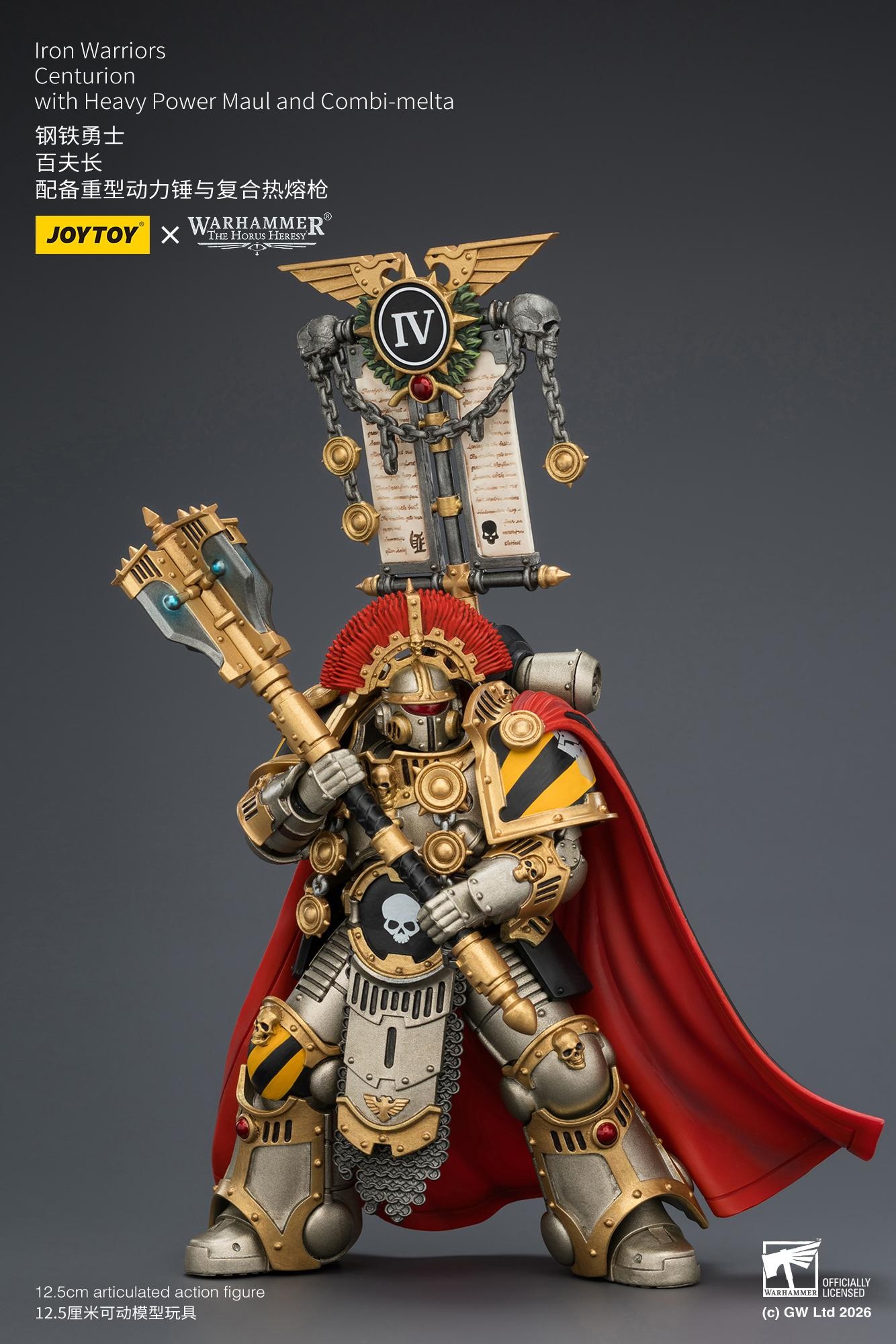 JOYTOY JT04391 118 Warhammer”The Horus Heresy” Iron Warriors Centurion with Heavy Power Maul and Combi-melta JOYTOY JT04391 118 Warhammer”The Horus Heresy” Iron Warriors Centurion with Heavy Power Maul and Combi-melta