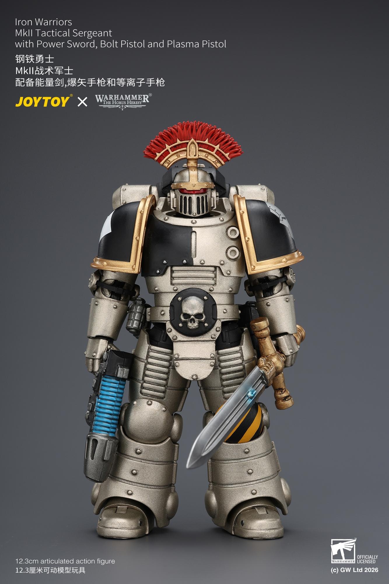 JOYTOY JT04445 1/18 Warhammer “The Horus Heresy” Iron Warriors Mkll Tactical Sergeant with Power Sword, Bolt Pistol and Plasma Pistol JOYTOY JT04445 1/18 Warhammer “The Horus Heresy” Iron Warriors Mkll Tactical Sergeant with Power Sword, Bolt Pistol and Plasma Pistol