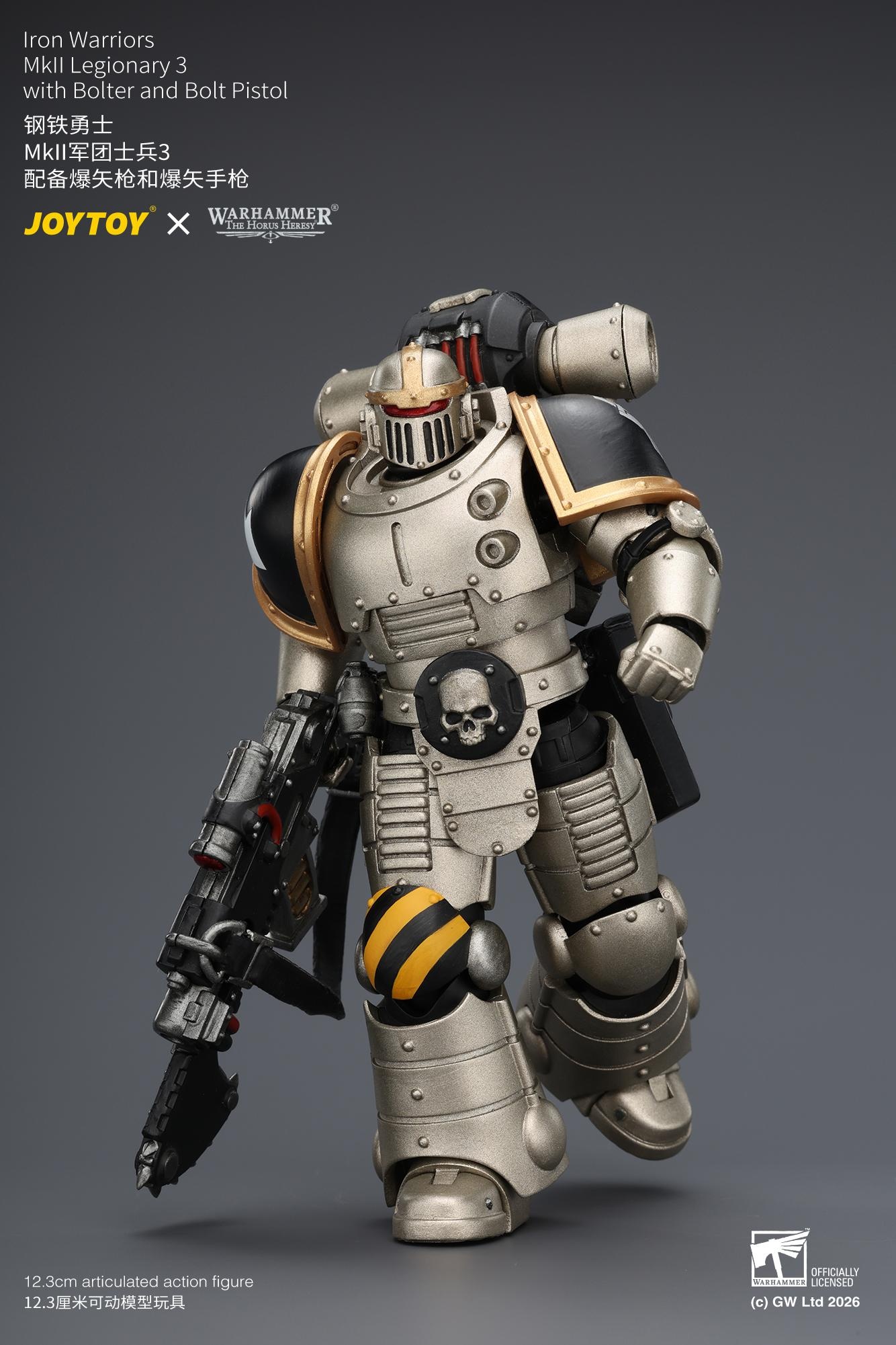 JOYTOY JT04476 118 Warhammer”The Horus Heresy” Iron Warriors MkII Legionary3 with Bolter and Bolt Pistol JOYTOY JT04476 118 Warhammer”The Horus Heresy” Iron Warriors MkII Legionary3 with Bolter and Bolt Pistol