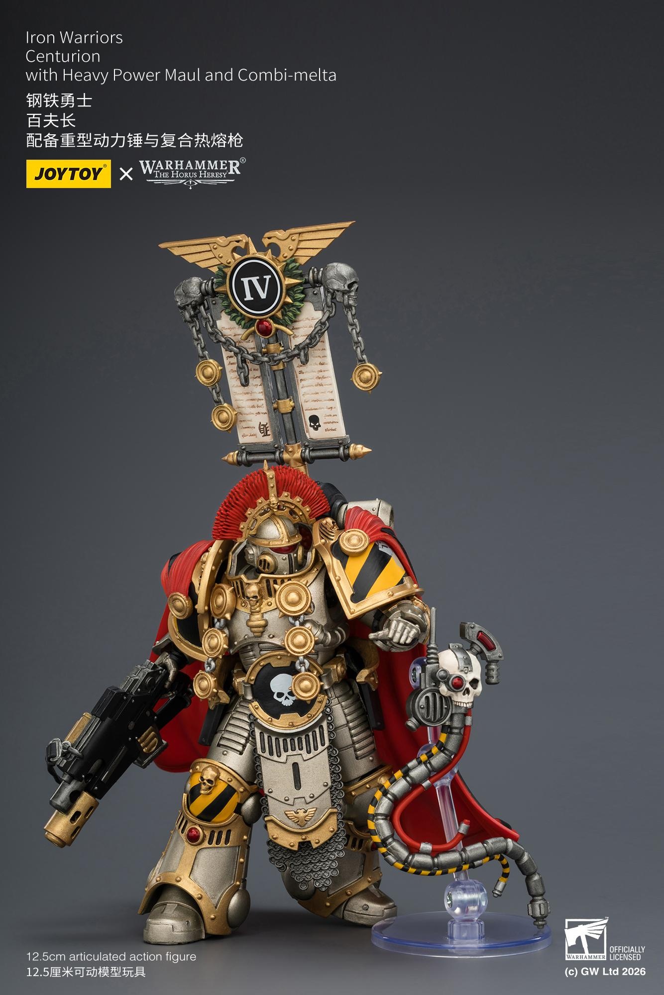 JOYTOY JT04391 118 Warhammer”The Horus Heresy” Iron Warriors Centurion with Heavy Power Maul and Combi-melta JOYTOY JT04391 118 Warhammer”The Horus Heresy” Iron Warriors Centurion with Heavy Power Maul and Combi-melta
