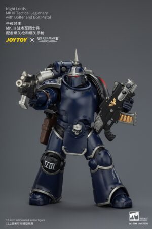 JOYTOY JT04360 118 Warhammer “The Horus Heresy” Night Lords MK III Tactical Legionary With Bolter And Bolt Pistol