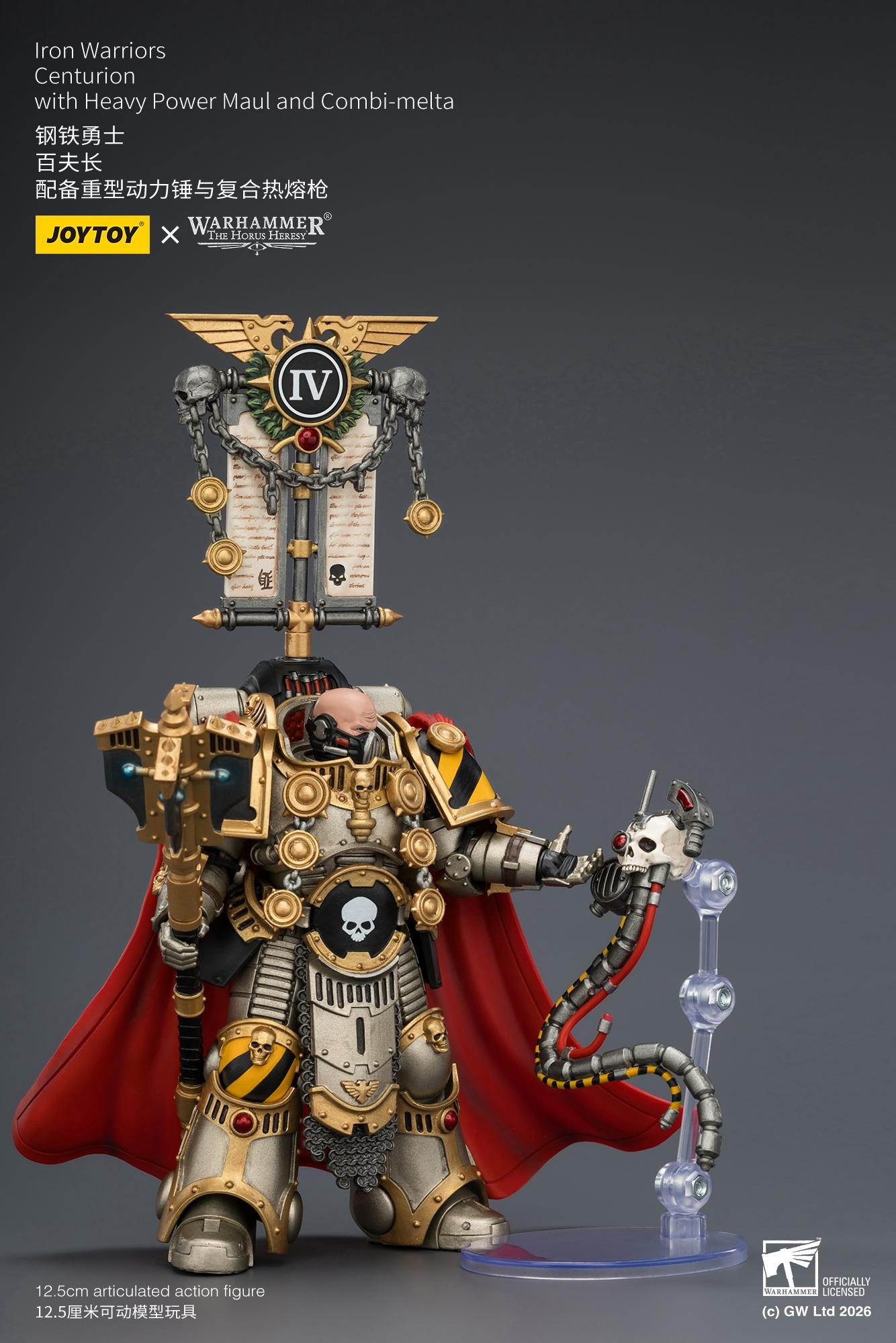 JOYTOY JT04391 118 Warhammer”The Horus Heresy” Iron Warriors Centurion with Heavy Power Maul and Combi-melta JOYTOY JT04391 118 Warhammer”The Horus Heresy” Iron Warriors Centurion with Heavy Power Maul and Combi-melta