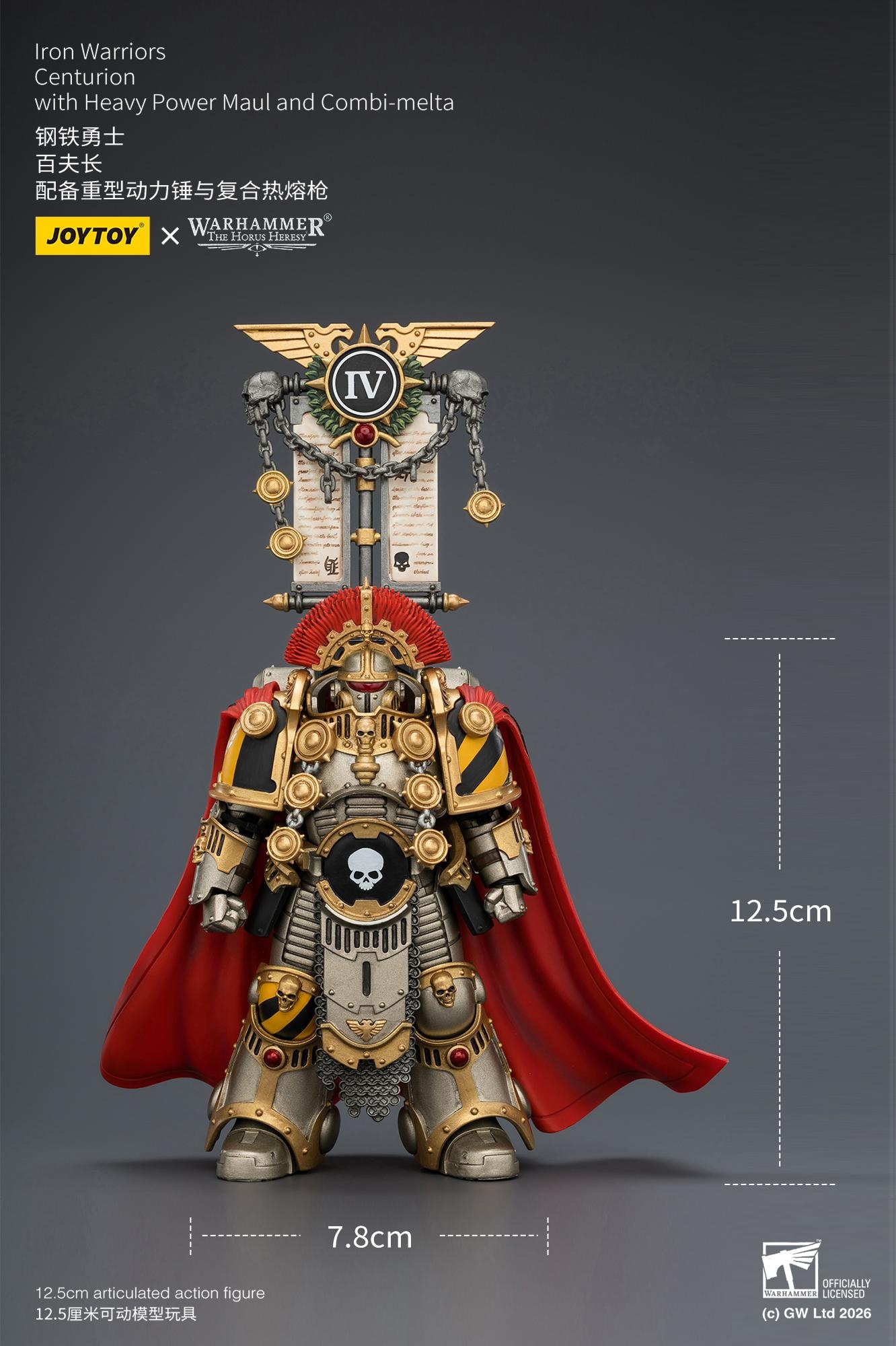 JOYTOY JT04391 118 Warhammer”The Horus Heresy” Iron Warriors Centurion with Heavy Power Maul and Combi-melta JOYTOY JT04391 118 Warhammer”The Horus Heresy” Iron Warriors Centurion with Heavy Power Maul and Combi-melta
