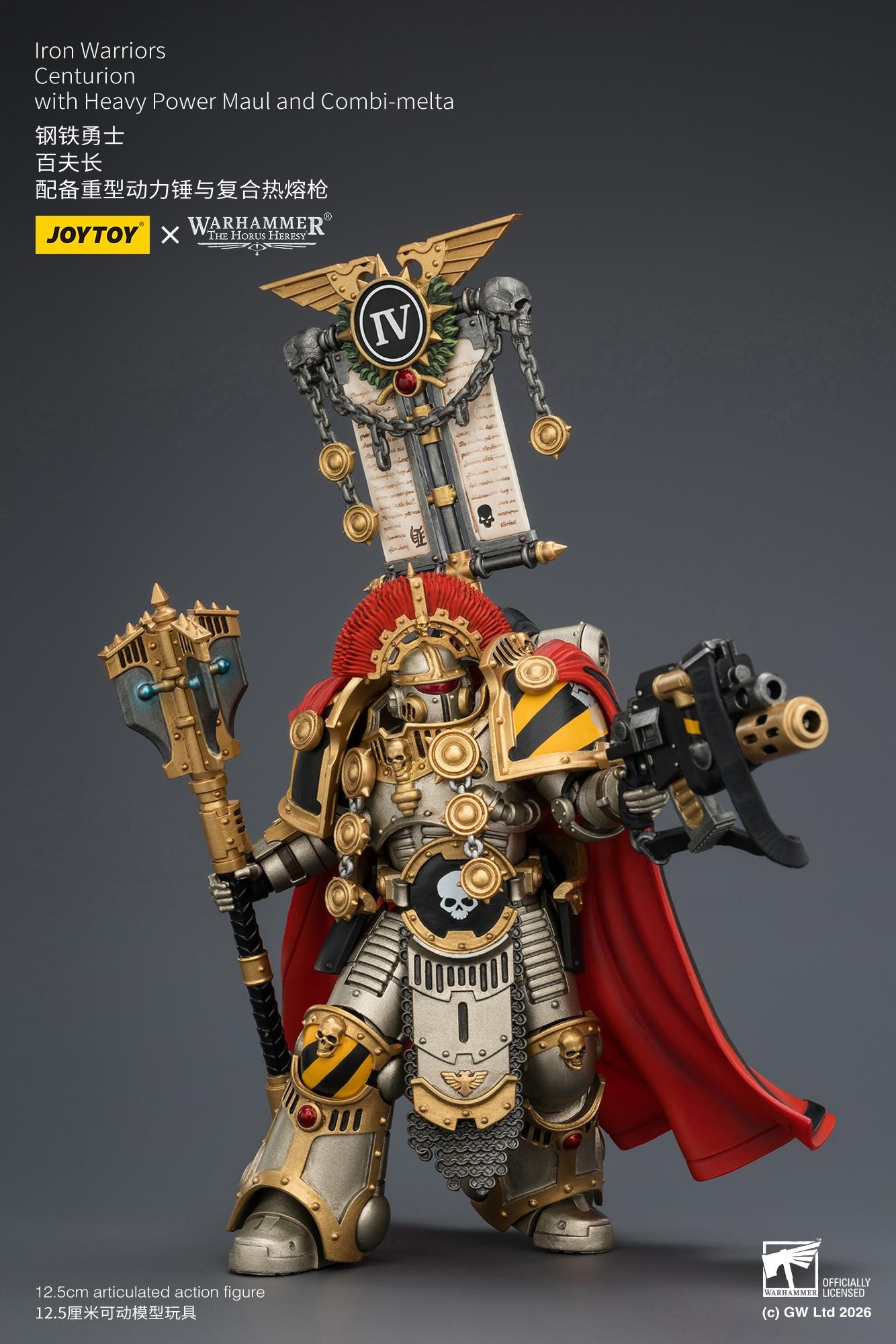 JOYTOY JT04391 118 Warhammer”The Horus Heresy” Iron Warriors Centurion with Heavy Power Maul and Combi-melta JOYTOY JT04391 118 Warhammer”The Horus Heresy” Iron Warriors Centurion with Heavy Power Maul and Combi-melta