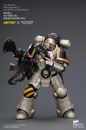 JOYTOY JT04476 118 Warhammer”The Horus Heresy” Iron Warriors MkII Legionary3 with Bolter and Bolt Pistol