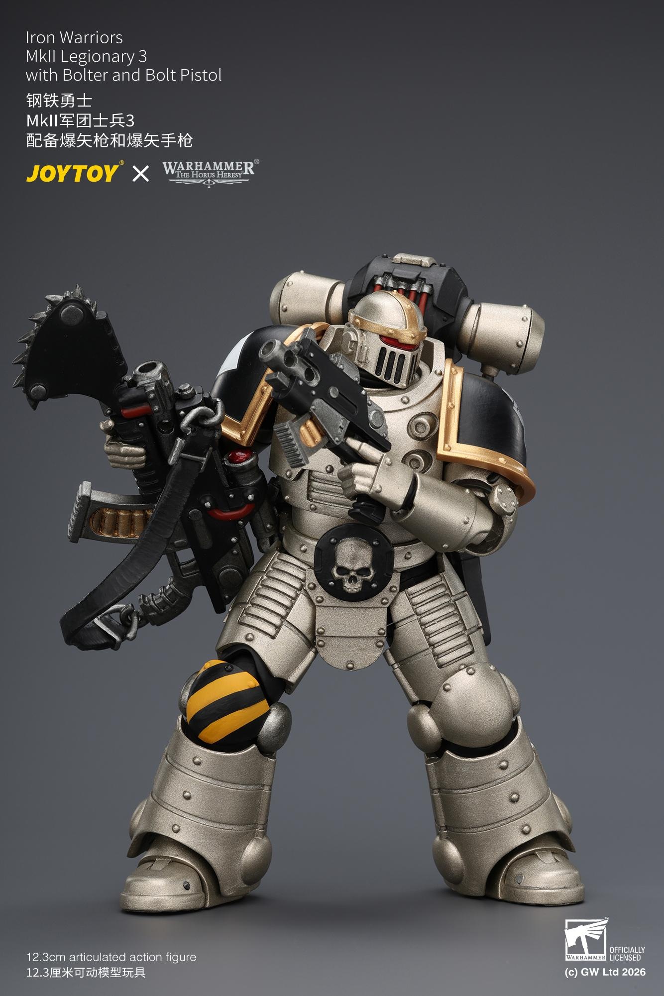 JOYTOY JT04476 118 Warhammer”The Horus Heresy” Iron Warriors MkII Legionary3 with Bolter and Bolt Pistol JOYTOY JT04476 118 Warhammer”The Horus Heresy” Iron Warriors MkII Legionary3 with Bolter and Bolt Pistol