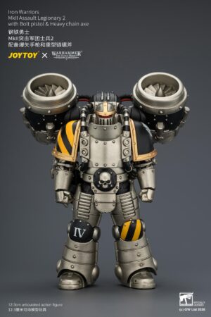 JOYTOY JT04506 1/18 Warhammer”The Horus Heresy” Iron Warriors MkII Assault Legionary2 with Bolt pistol & Heavy chain axe