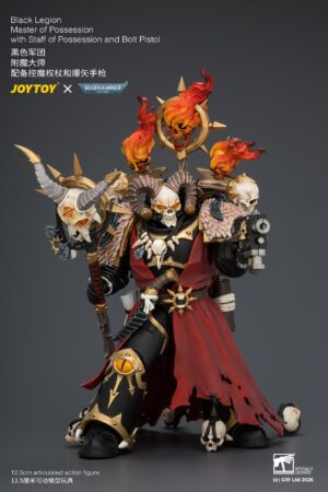 JOYTOY JT04759 118 Warhammer40k Black Legion Master of Possession with Staff of Possession and Bolt Pistol